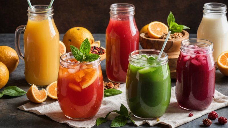 kombucha, kefir, fermenterte drikker, helsefordeler, probiotiske drikker, hjemmelagde drikker