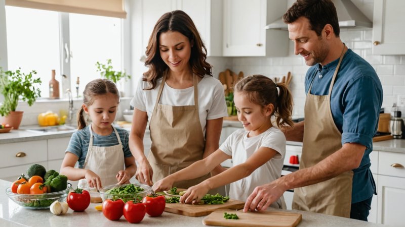 hjemmelaget mat, ferdigmat, familielaging, barns involvering, næringsverdi sammenligning