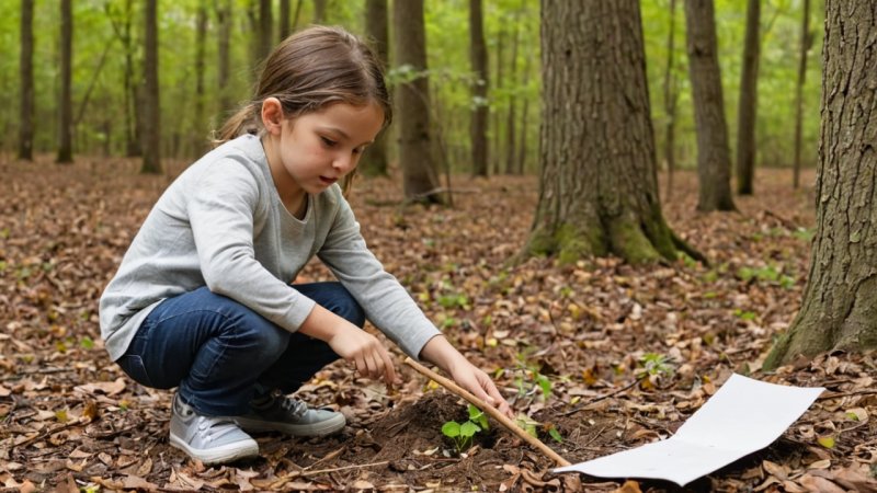 utendørs aktiviteter for barn, kreativitet i naturen, barn og natur, kreativ lek ute