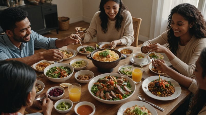 mat, fellesskap, samling, måltider, enhet, kulturell mat