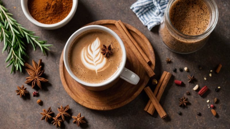 chai-te, hjemmelaget chai, krydder, teoppskrift, varme drikker