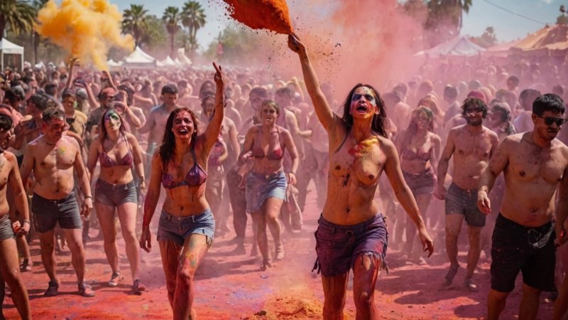 festivaler, unike festivaler, kulturelle opplevelser, reise, Holi, La Tomatina, Oktoberfest, Burning Man, Dia de los Muertos