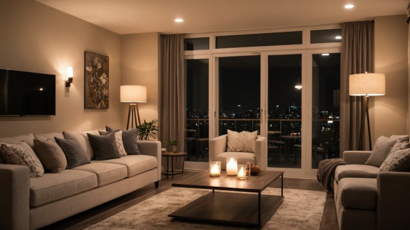 hjem belysning, stemning, interiørdesign, stemningsbelysning, LED-pærer