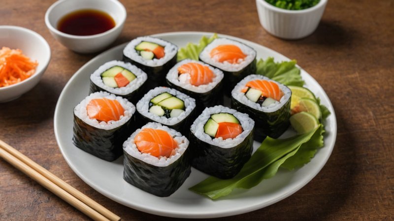 sushi, hjemmelaget sushi, sushi oppskrift, lage mat hjemme, japansk matlaging
