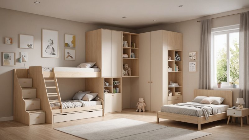 barnerom design, multifunksjonelt møbel, barns vekst, interiørtips, trygge og morsomme rom