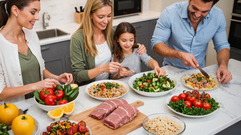 måltidsplanlegging, sunn mat, ernæring, familiemåltider, matlagings tips