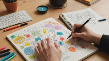 kreativitet, journaling, mindfulness, tankekart, samarbeid, personlig utvikling