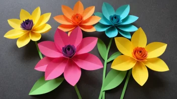 papirblomster, barnehåndverk, familieaktiviteter, kreative prosjekter, DIY papirkunst