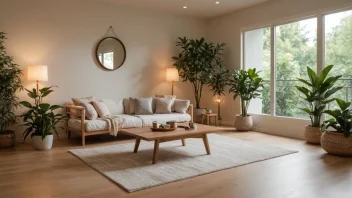 zen hjem, avslapningsrom, naturlige materialer, beroligende atmosfære, aromaterapi