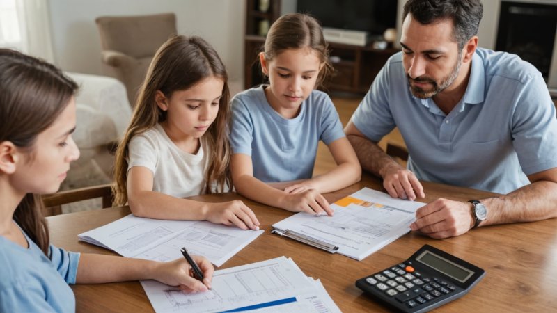 økonomisk planlegging, barnas fremtid, sparing, budsjett, utdanning, familie, investering